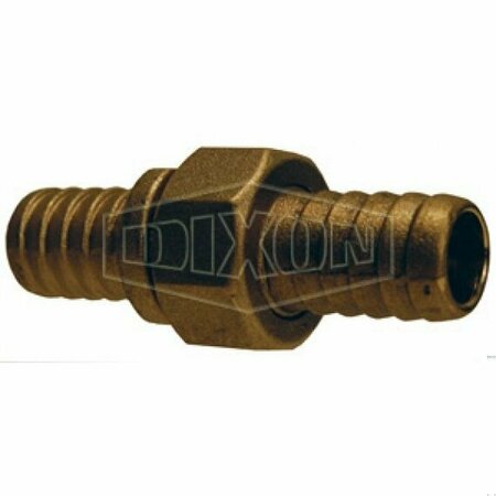 DIXON Standard Shank Garden Hose Coupling with Hex Nut, 3/4 in Nominal, Garden Hose Thread End Style, Bras CBC76